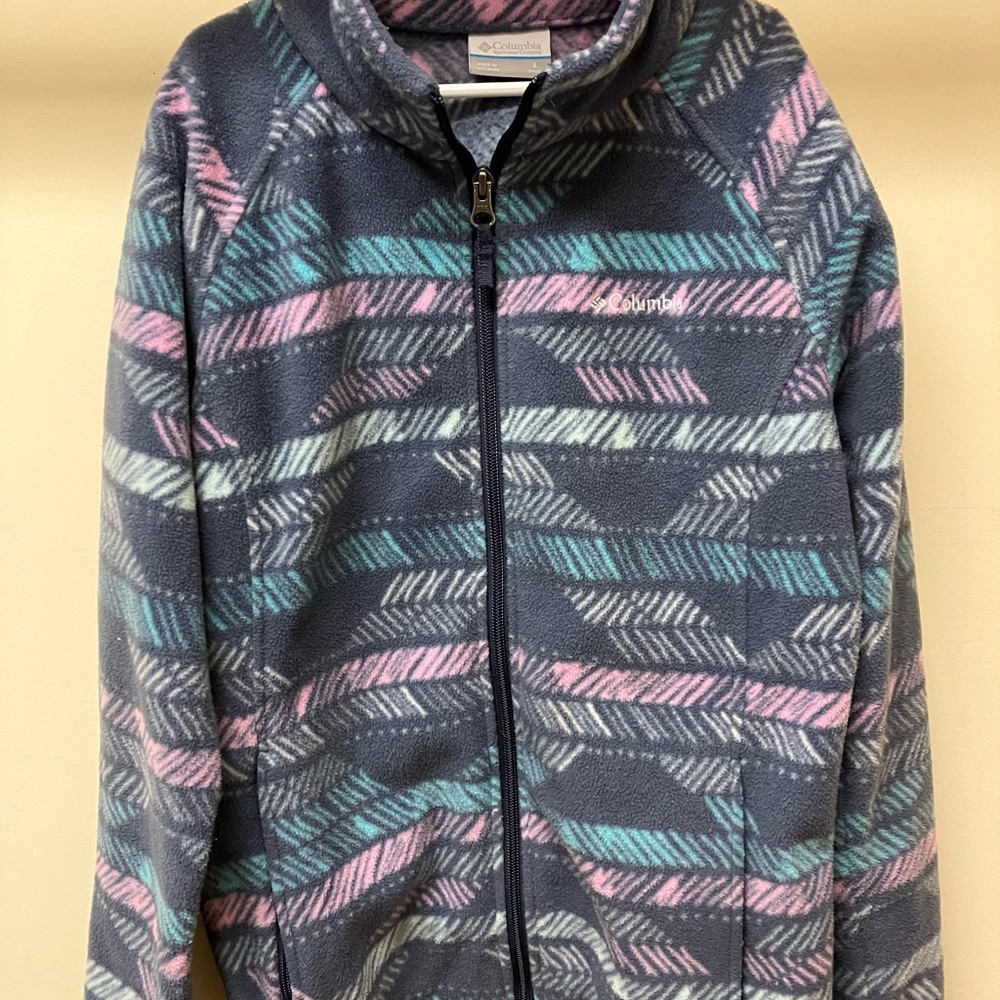 Girls Columbia fleece jacket, size L.